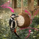 4 Stck Kokosnüsse ganz Vogelfutter Fettfutter Winterfutter