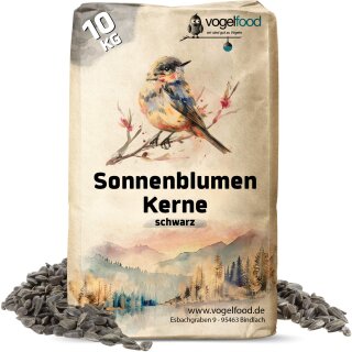Vogelfood 10 kg Sonnenblumenkerne schwarz Ernte 2025 Ganzjahresvogelfutter Wildvogelfutter