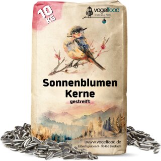 10kg Vogelfood Sonnenblumenkerne gestreift Ernte 2025 Vogelfutter