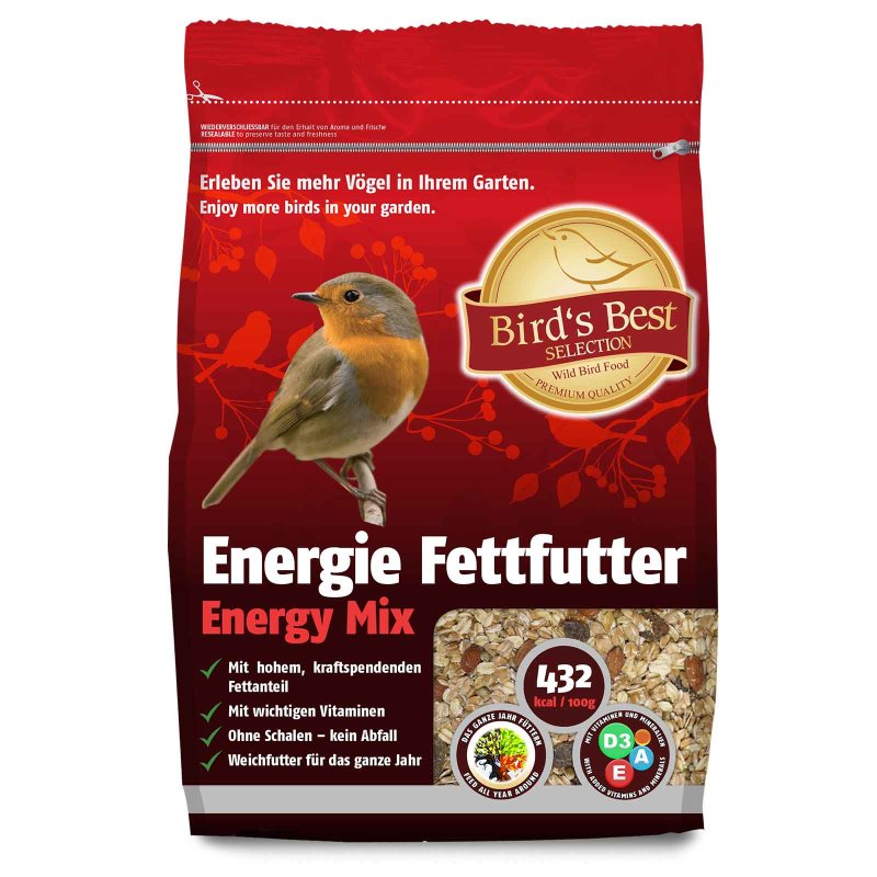 7x600 g Beutel Fettfutter Birds' Garden Vogelfutter für Wildvögel, 13,99